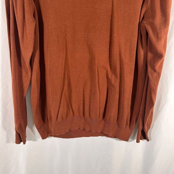 Jos A Bank 100% Silk Shirt Men's XL Orange Long Sleeve Signature Collection - Picture 3 of 5
